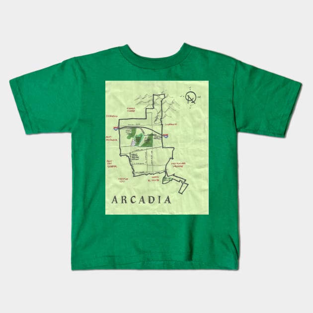 Arcadia Kids T-Shirt by PendersleighAndSonsCartography